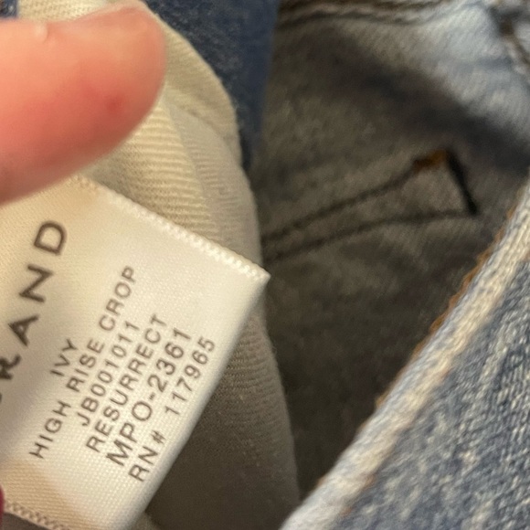 J brand high rise button fly crop ivy jeans in resurrect - Picture 7 of 9